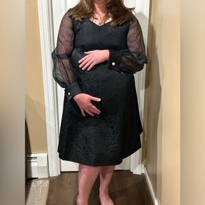 Custom Made Black Maternity Cocktail Dress
